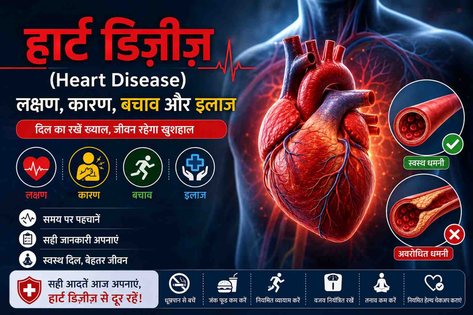 Heart Disease kya hai Karan Lakshan Ayurvedic Bachav